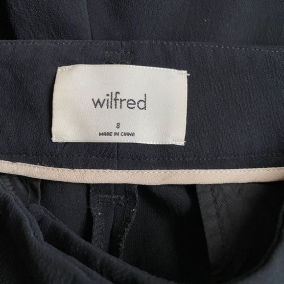 Wilfred Aritzia Tie Front Pants black trouser pants no belt size 8 - Picture 10 of 12